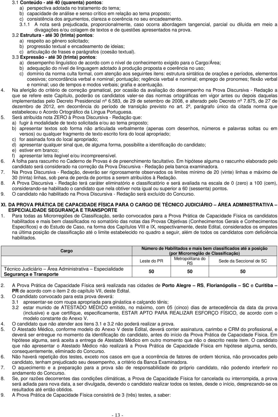 1 A nota será prejudicada, proporcionalmente, caso ocorra abordagem tangencial, parcial ou diluída em meio a divagações e/ou colagem de textos e de questões apresentados na prova. 3.