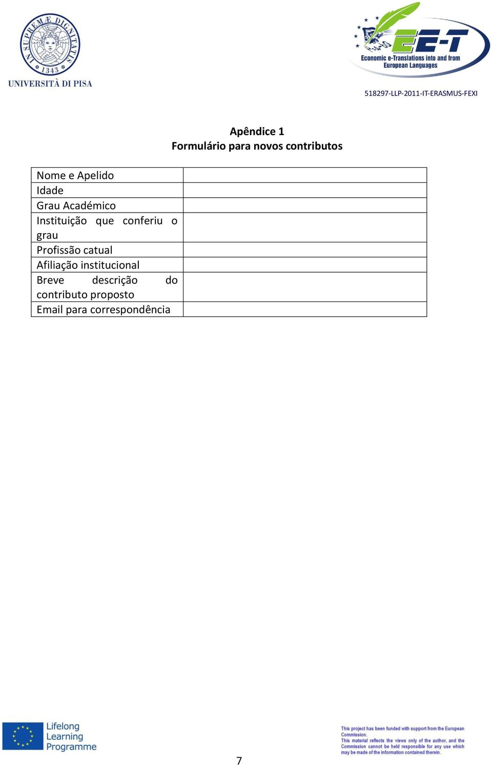 institucional Breve descrição do contributo proposto