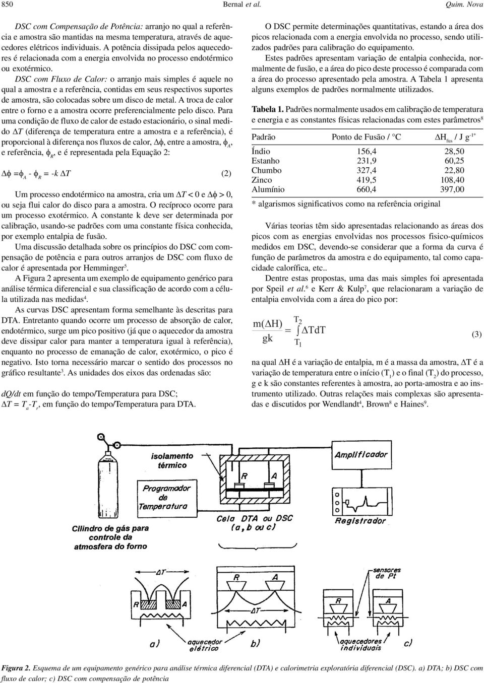 DSC com Fluxo de Calor: o arranjo mais simples é aquele no qual a amostra e a referência, contidas em seus respectivos suportes de amostra, são colocadas sobre um disco de metal.