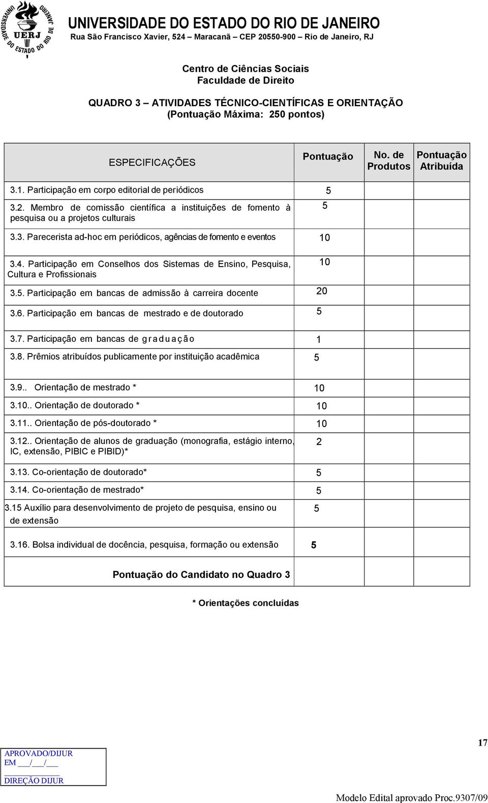 4. Participação em Conselhos dos Sistemas de Ensino, Pesquisa, Cultura e Profissionais 10 3.5. Participação em bancas de admissão à carreira docente 20 3.6.