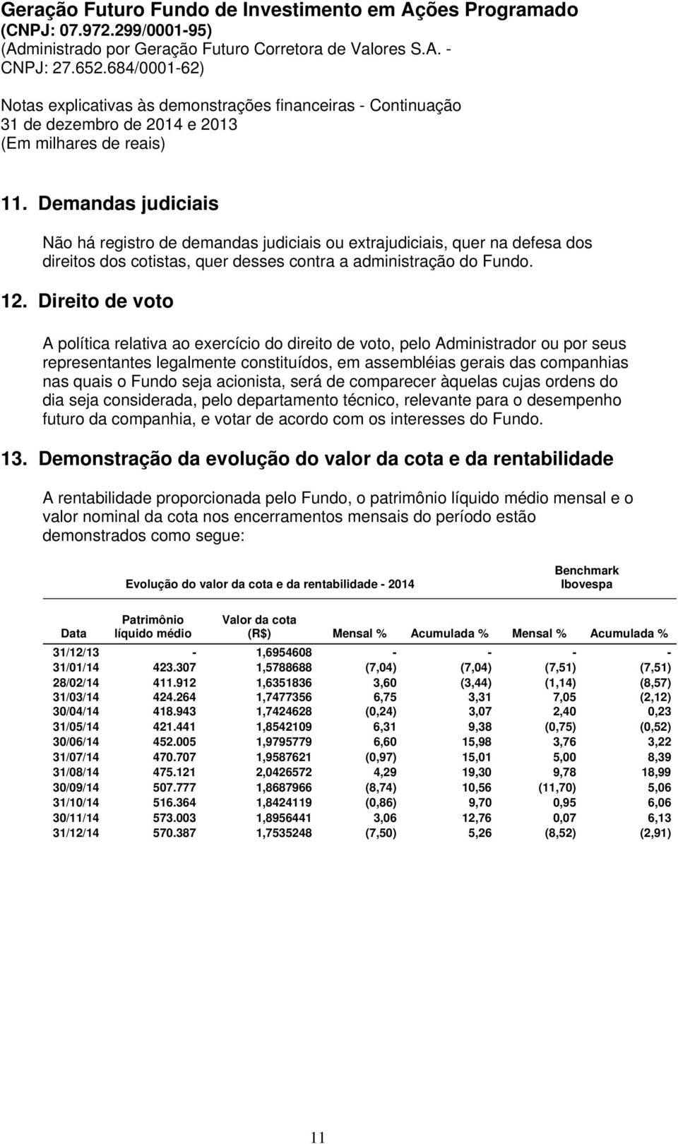 Direito de voto A política relativa ao exercício do direito de voto, pelo Administrador ou por seus representantes legalmente constituídos, em assembléias gerais das companhias nas quais o Fundo seja