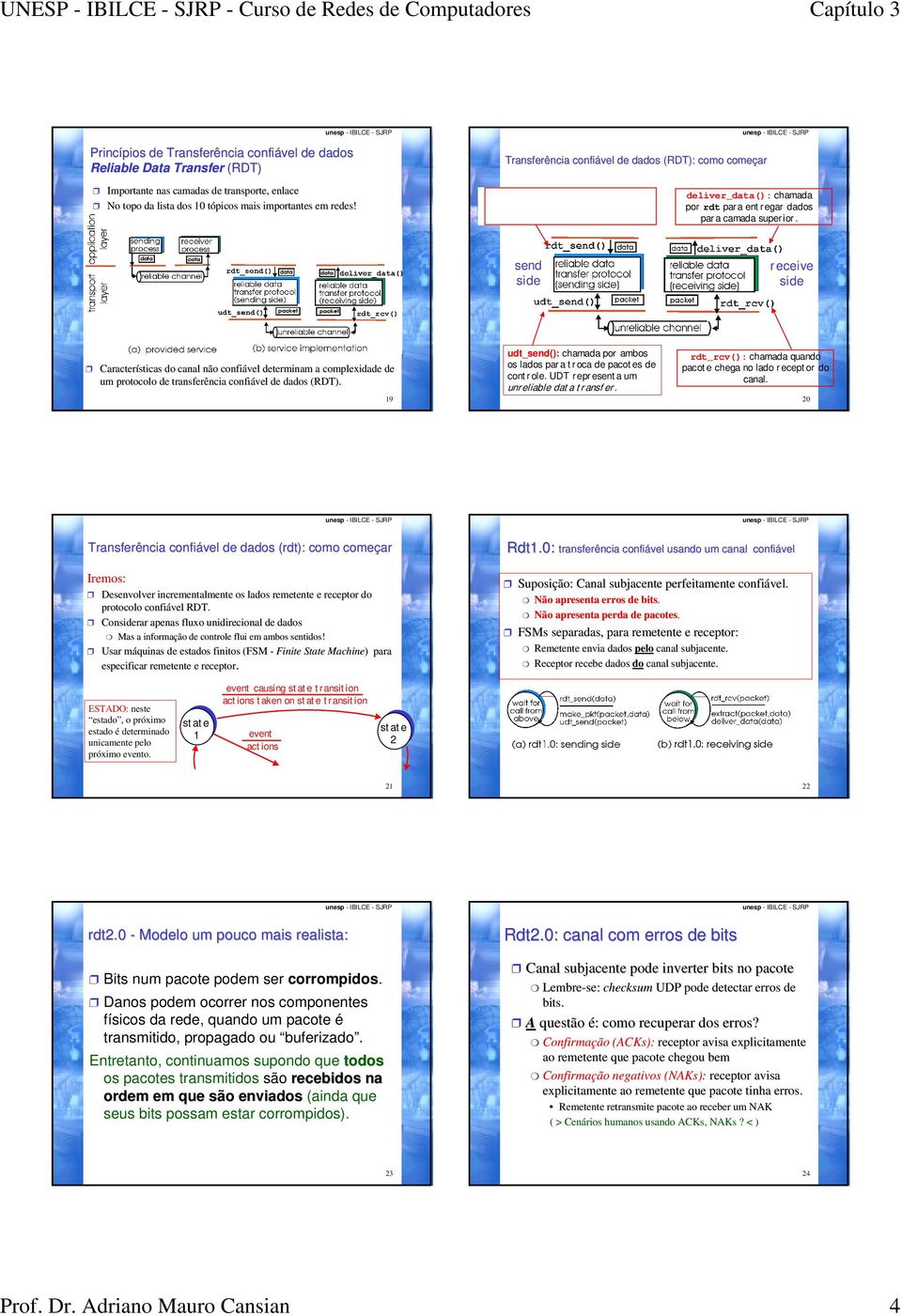 deliver_data(): chamada por rdt para entregar dados para camada superior.