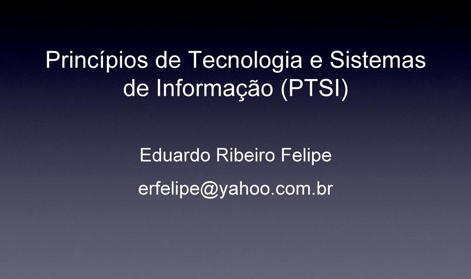(PTSI) Eduardo Ribeiro