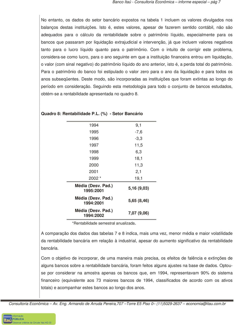 extrajudicial e intervenção, já que incluem valores negativos tanto para o lucro líquido quanto para o patrimônio.