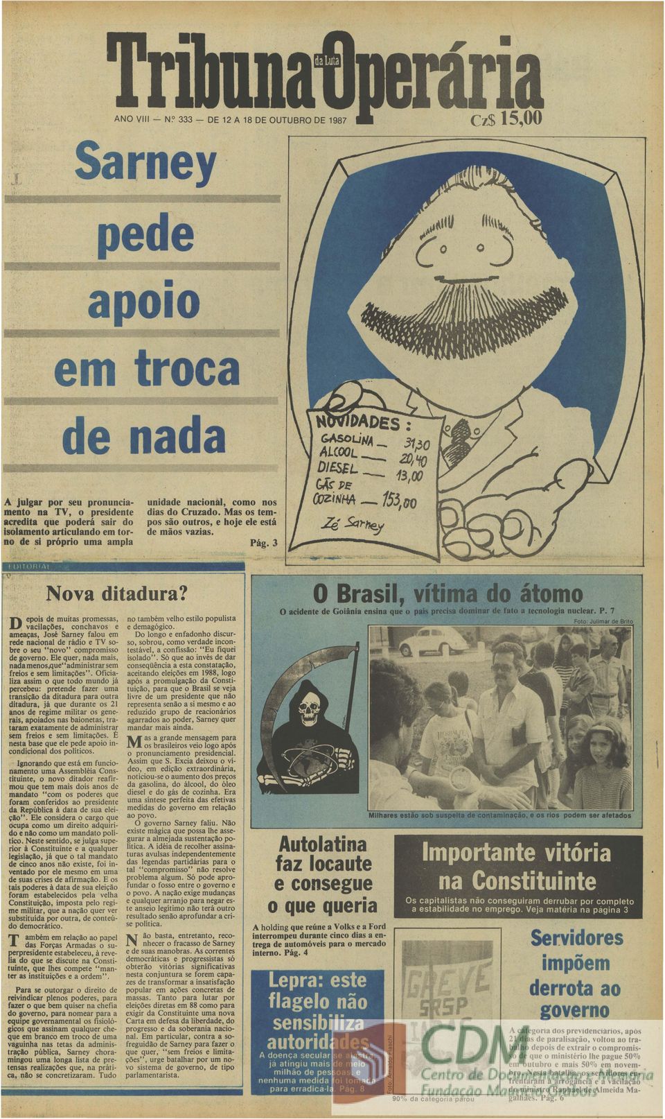 pderá sair d islament articuland em trn de si própri uma ampla unidade nacinal, cm ns dias d Cruzad. Mas s temps sã utrs, e hje ele está de mãs vazias. Pág.J f l ) Tl) H t \ Nva ditadura?