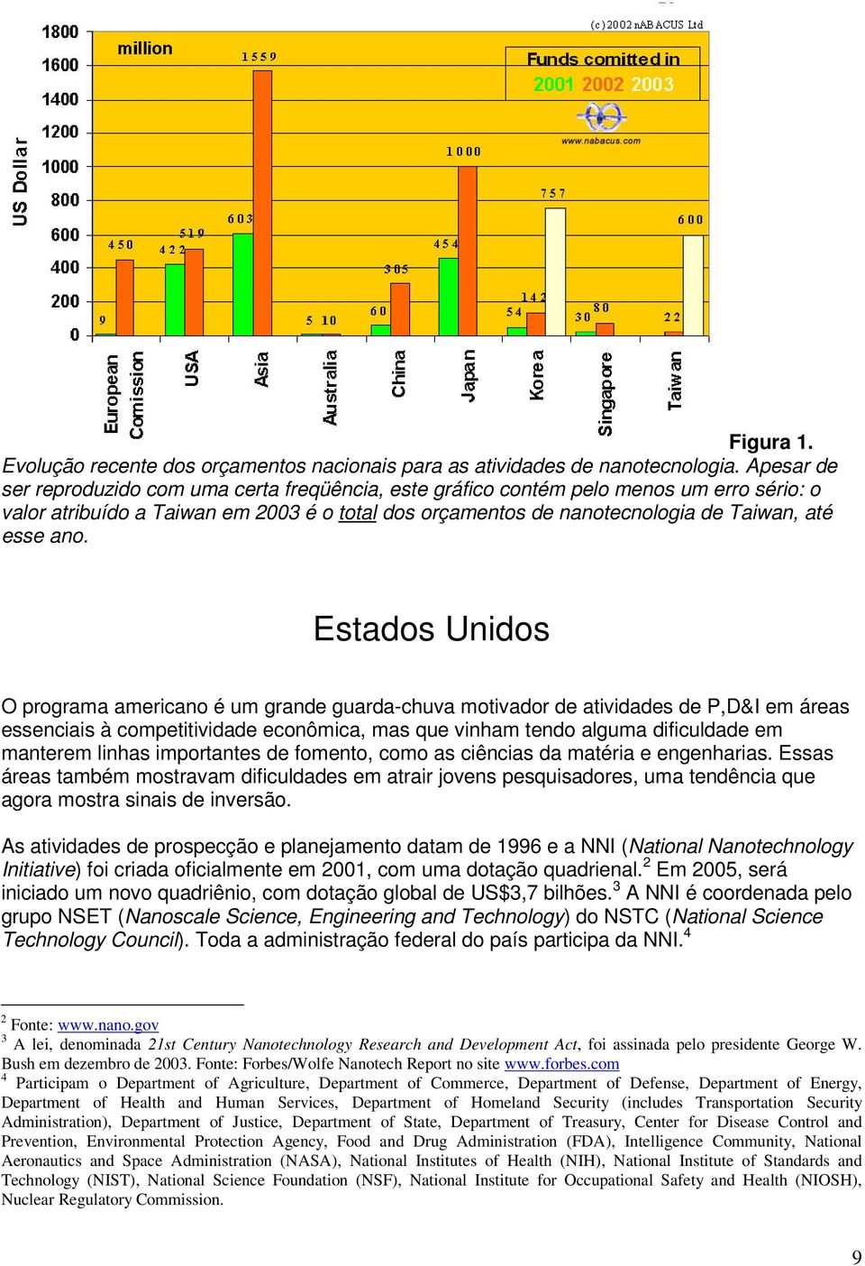 Estados Unidos O programa americano é um grande guarda-chuva motivador de atividades de P,D&I em áreas essenciais à competitividade econômica, mas que vinham tendo alguma dificuldade em manterem