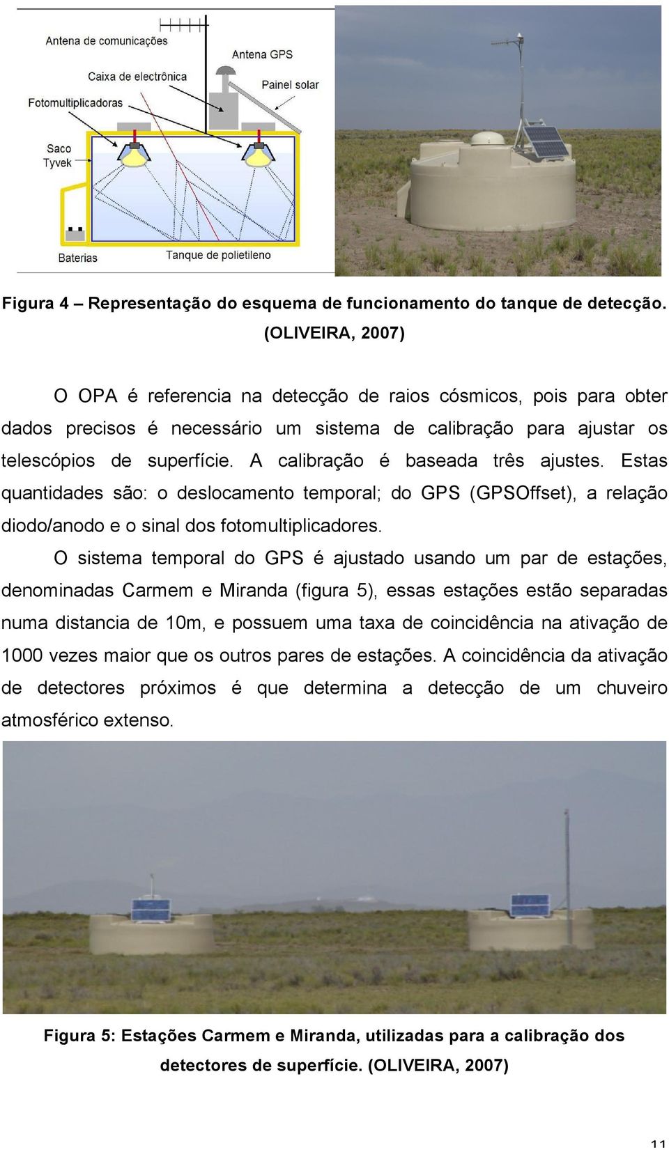 O OPA é referencia na detecção de raios cósmicos, pois para obter dados precisos é necessário um sistema de calibração para ajustar os telescópios de superfície. A calibração é baseada três ajustes.