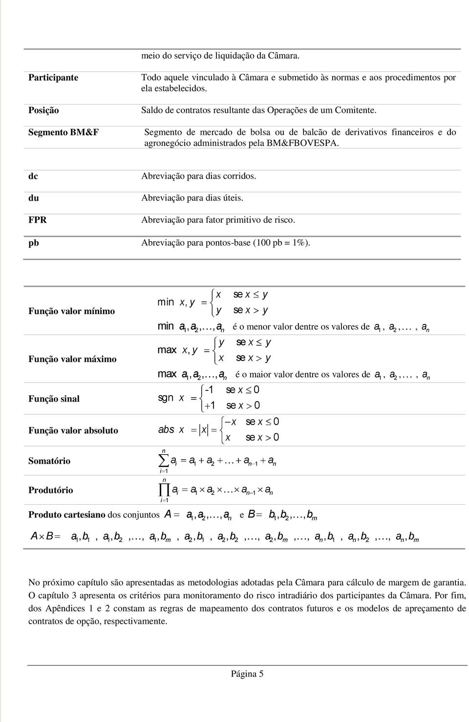 Abevação paa das útes. Abevação paa fato pmtvo de sco. pb Abevação paa pontos-base (00 pb = %).