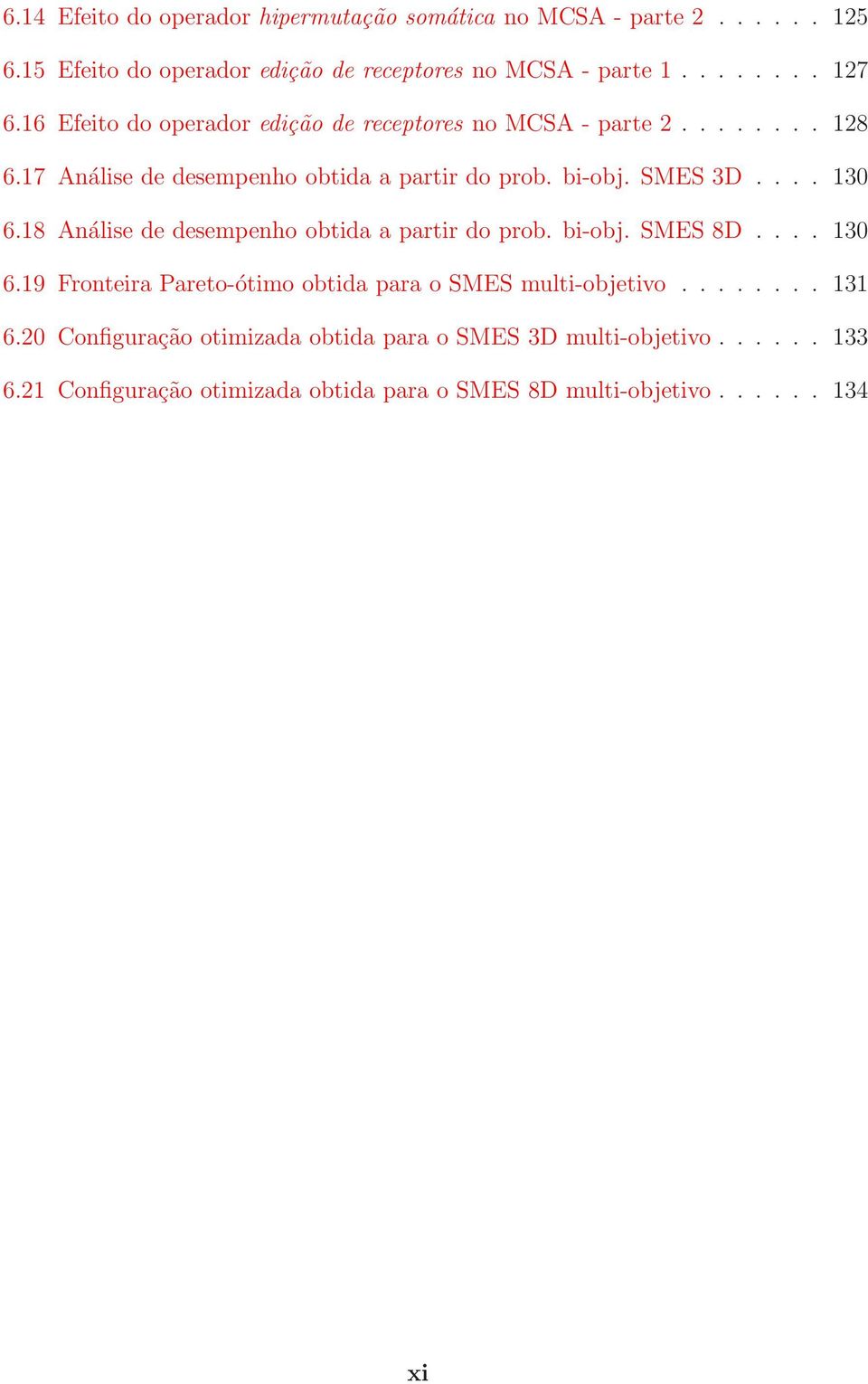 8 Análise de desempenho obtida a partir do prob. bi-obj. SMES 8D.... 3 6.9 Fronteira Pareto-ótimo obtida para o SMES multi-objetivo........ 3 6.2 Configuração otimizada obtida para o SMES 3D multi-objetivo.