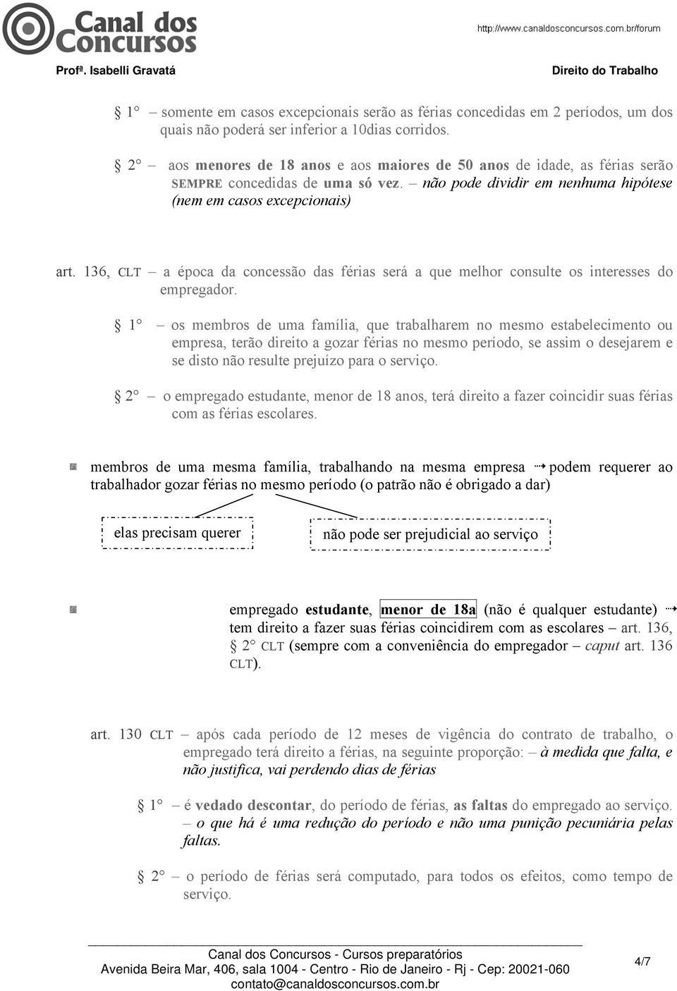 136, CLT a época da concessão das férias será a que melhor consulte os interesses do empregador.