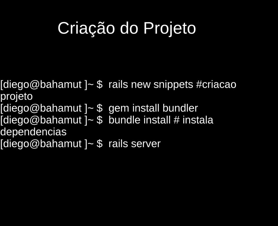 install bundler [diego@bahamut ]~ $ bundle install