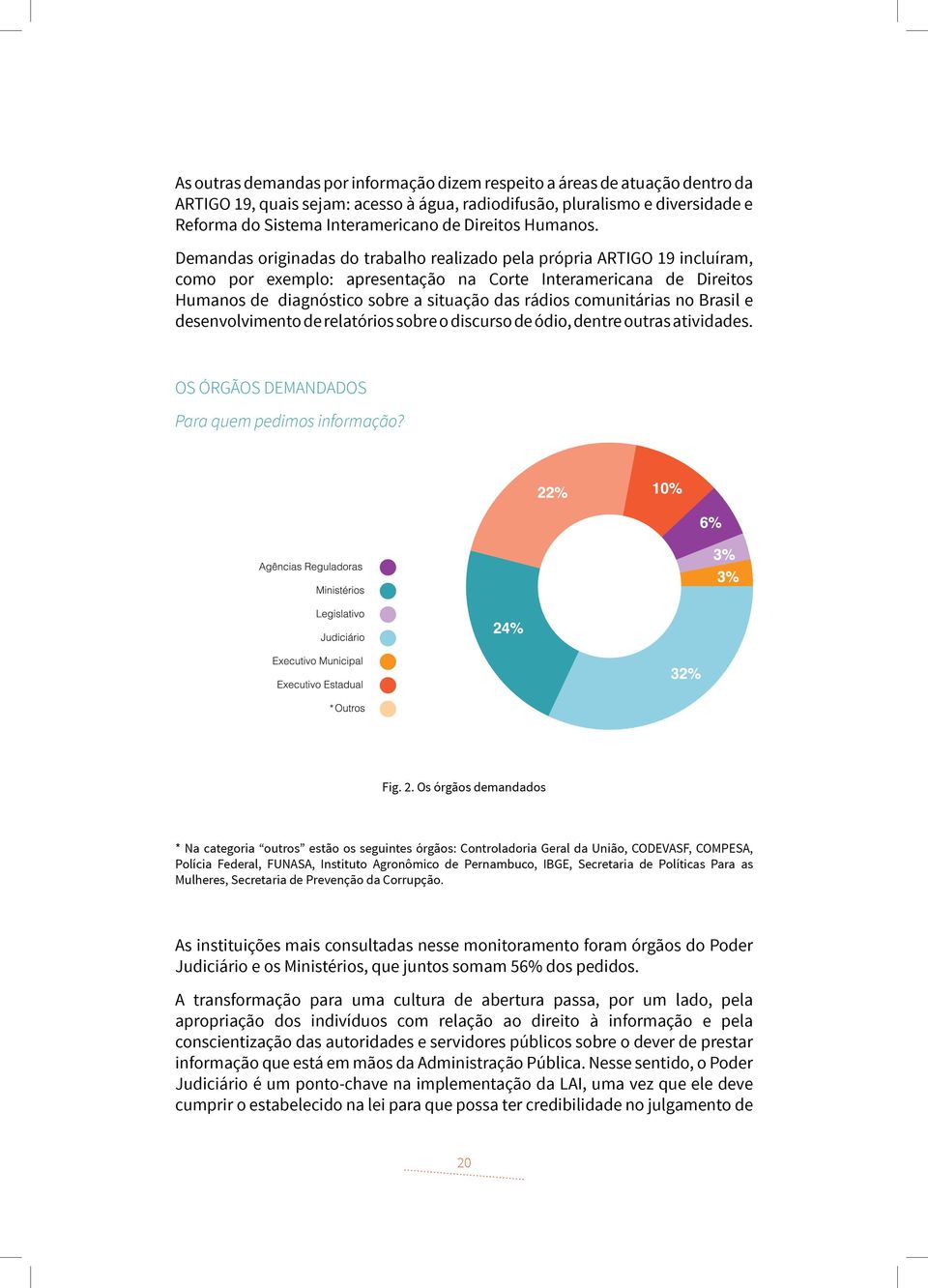 Demandas originadas do trabalho realizado pela própria ARTIGO 19 incluíram, como por exemplo: apresentação na Corte Interamericana de Direitos Humanos de diagnóstico sobre a situação das rádios