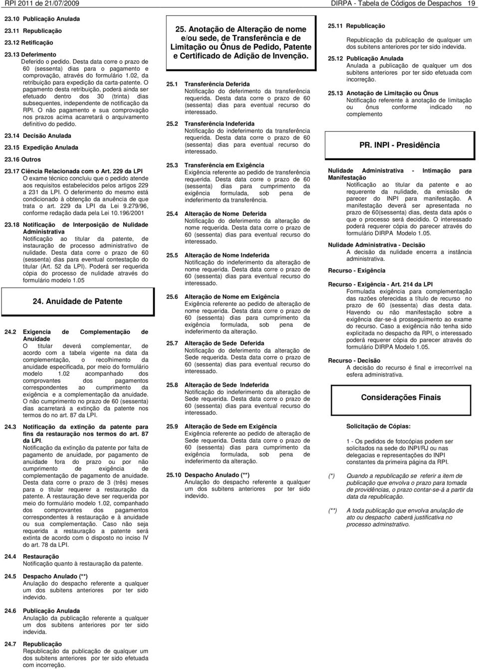 O pagamento desta retribuição, poderá ainda ser efetuado dentro dos 30 (trinta) dias subsequentes, independente de notificação da RPI.