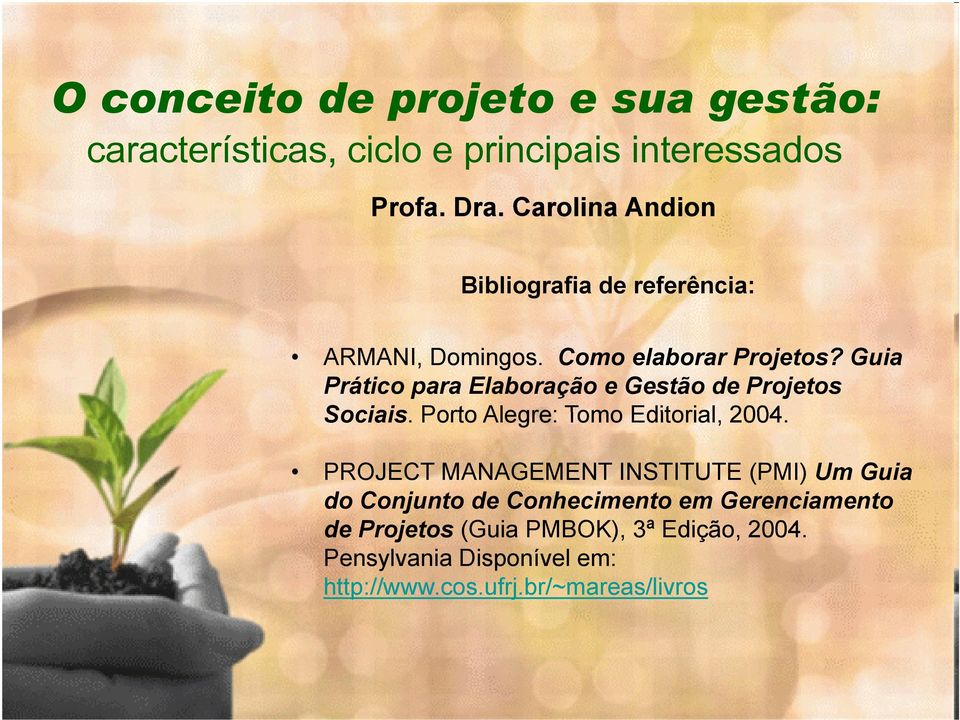 Guia Prático para Elaboração e Gestão de Projetos Sociais. Porto Alegre: Tomo Editorial, 2004.