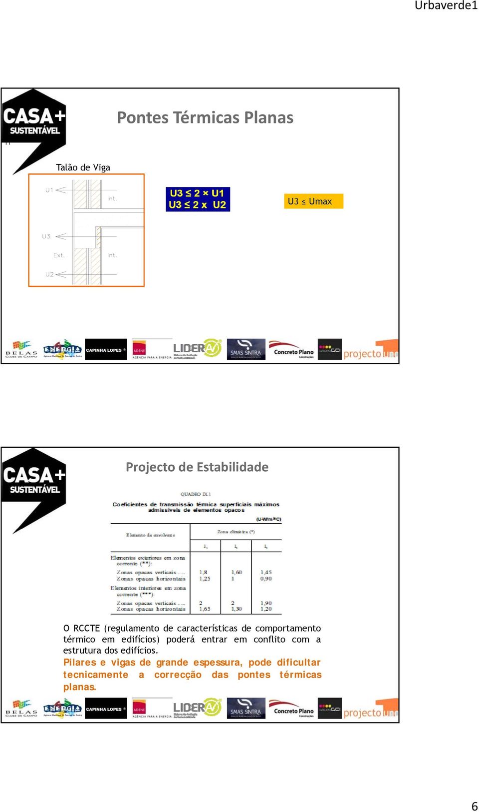 poderá entrar em conflito com a estrutura dos edifícios.