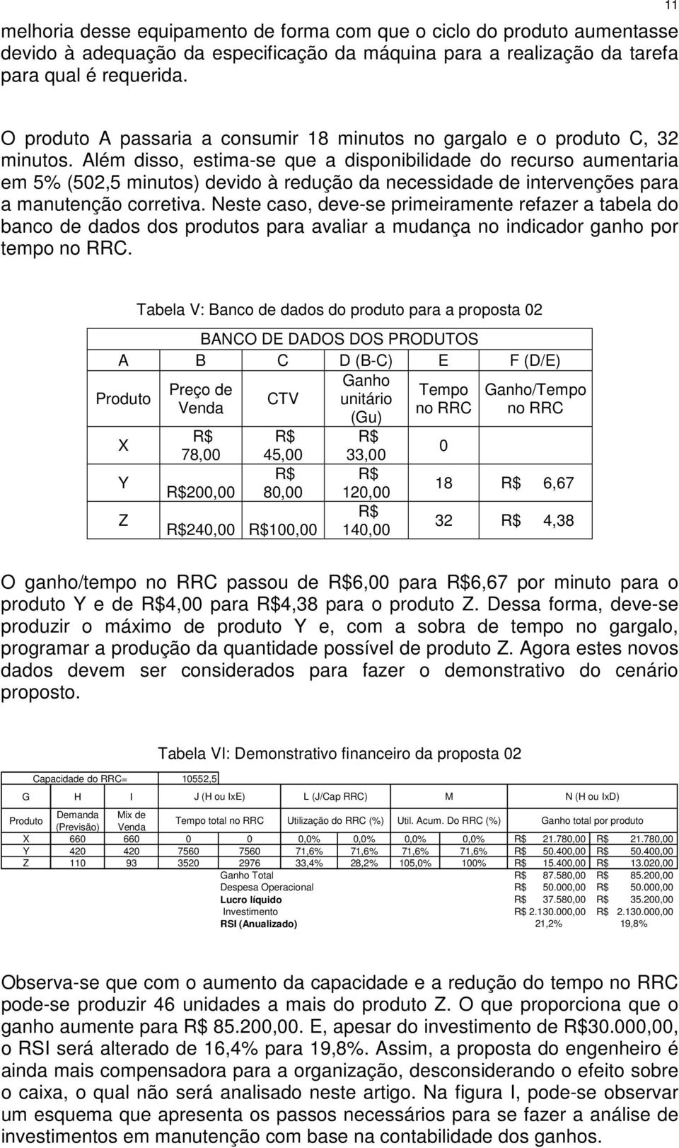 Além disso, estima-se que a disponibilidade do recurso aumentaria em 5% (502,5 minutos) devido à redução da necessidade de intervenções para a manutenção corretiva.