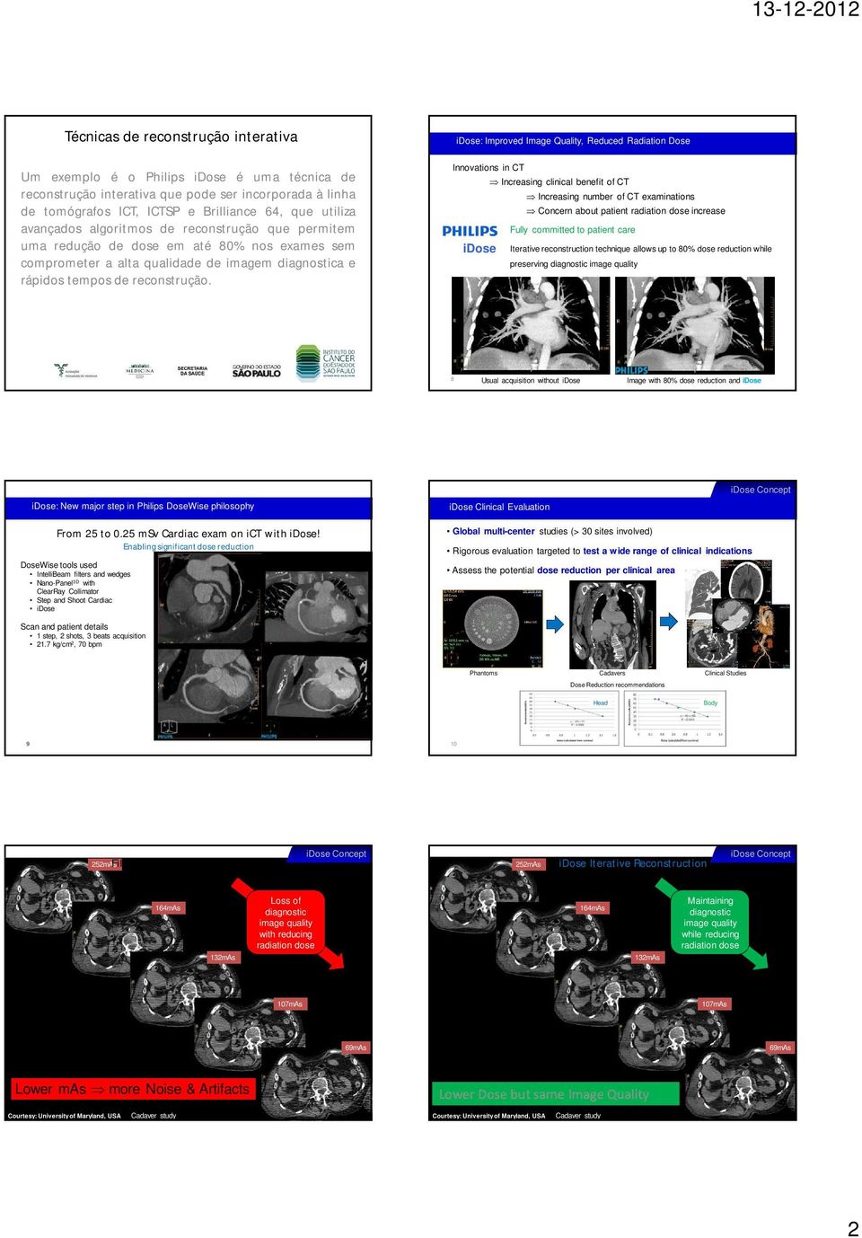 : Improved Image Quality, Reduced Radiation Dose Innovations in CT Increasing clinical benefit of CT Increasing number of CT examinations Concern about patient radiation dose increase Fully committed