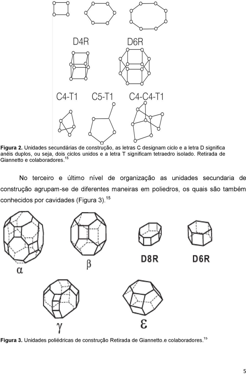 unidos e a letra T significam tetraedro isolado. Retirada de Giannetto e colaboradores.