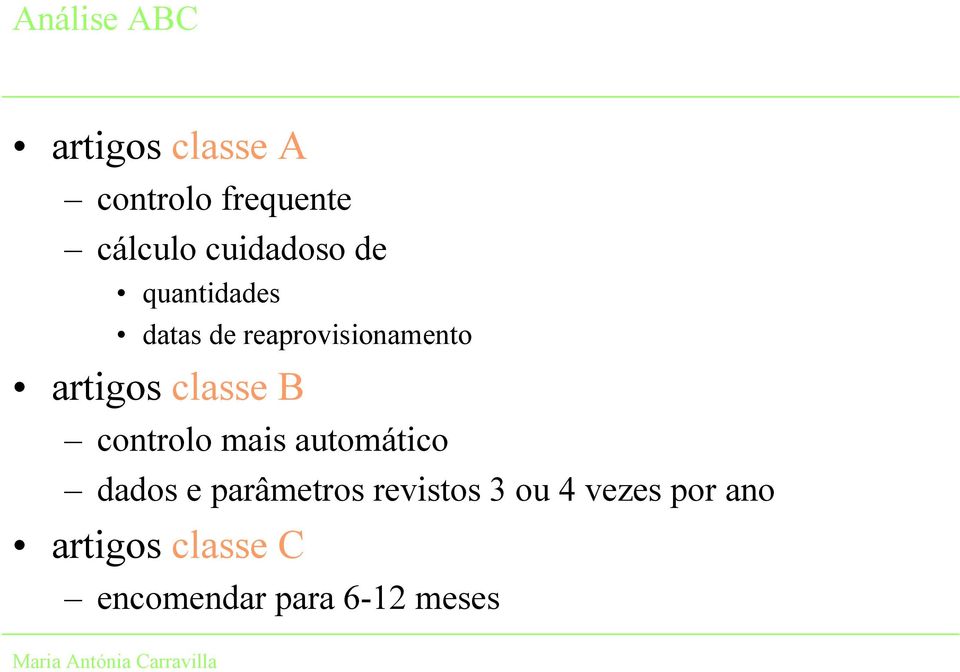 classe B controlo mais automático dados e parâmetros