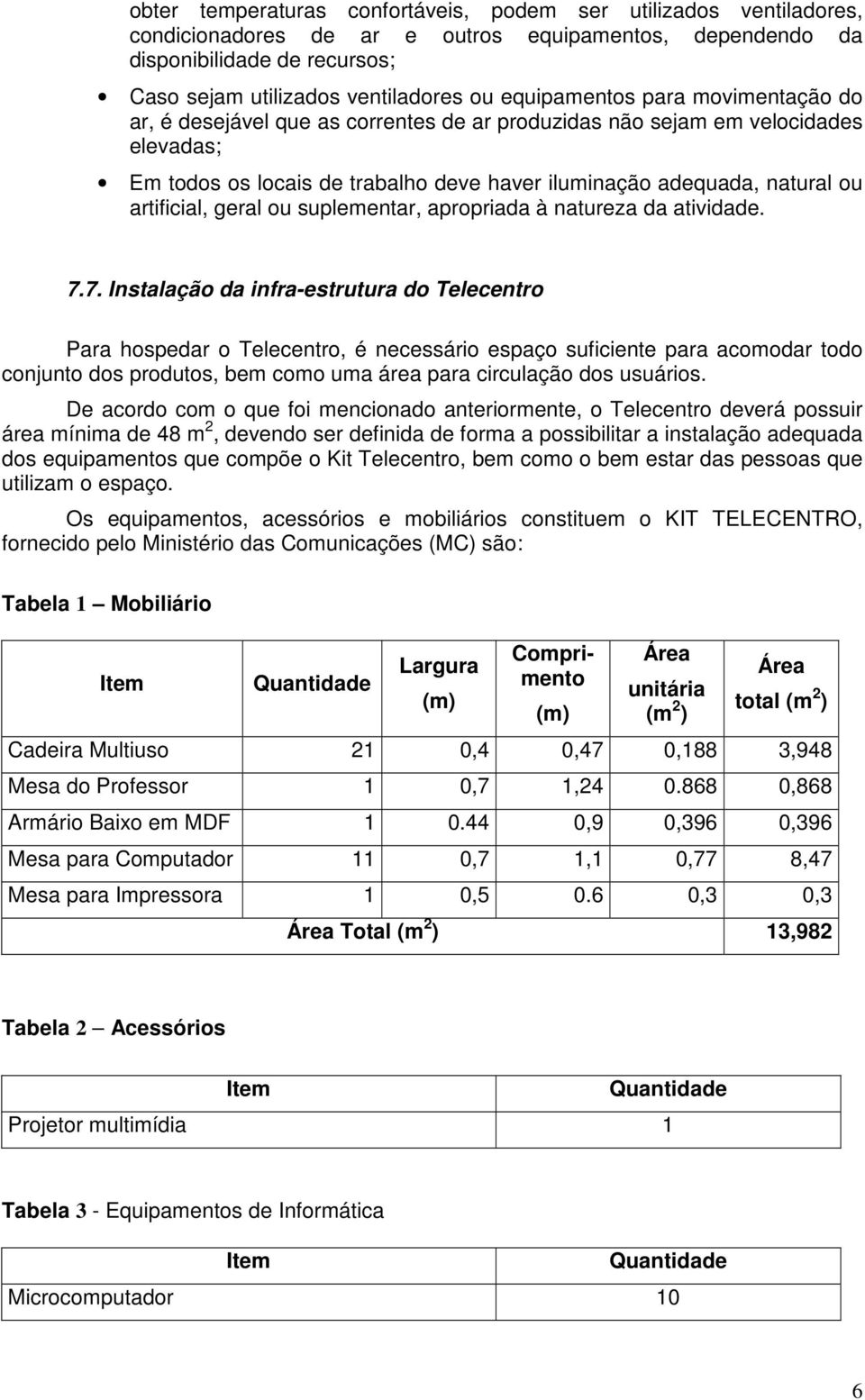 artificial, geral ou suplementar, apropriada à natureza da atividade. 7.