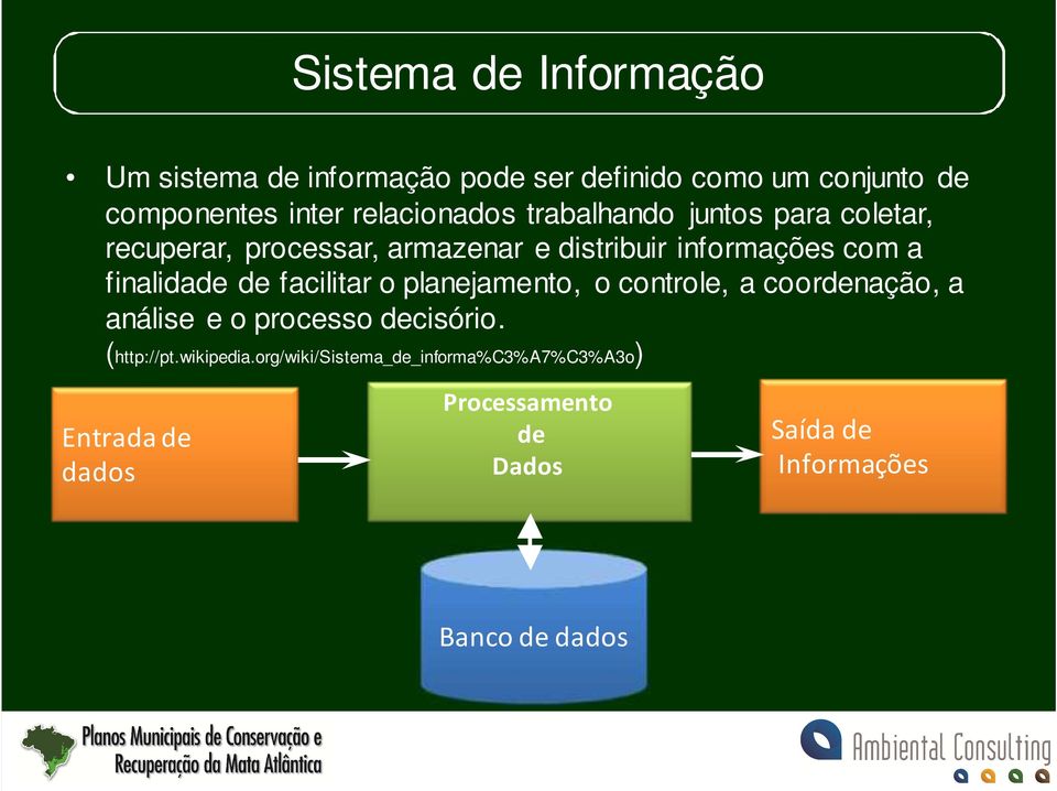 finalidade de facilitar o planejamento, o controle, a coordenação, a análise e o processo decisório. (http://pt.