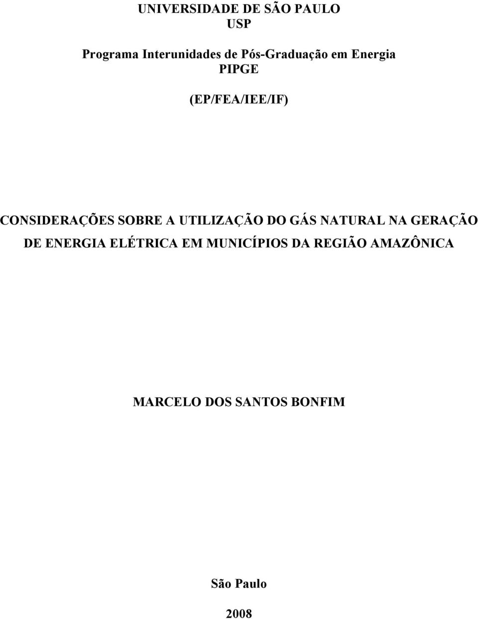 SOBRE A UTILIZAÇÃO DO GÁS NATURAL NA GERAÇÃO DE ENERGIA