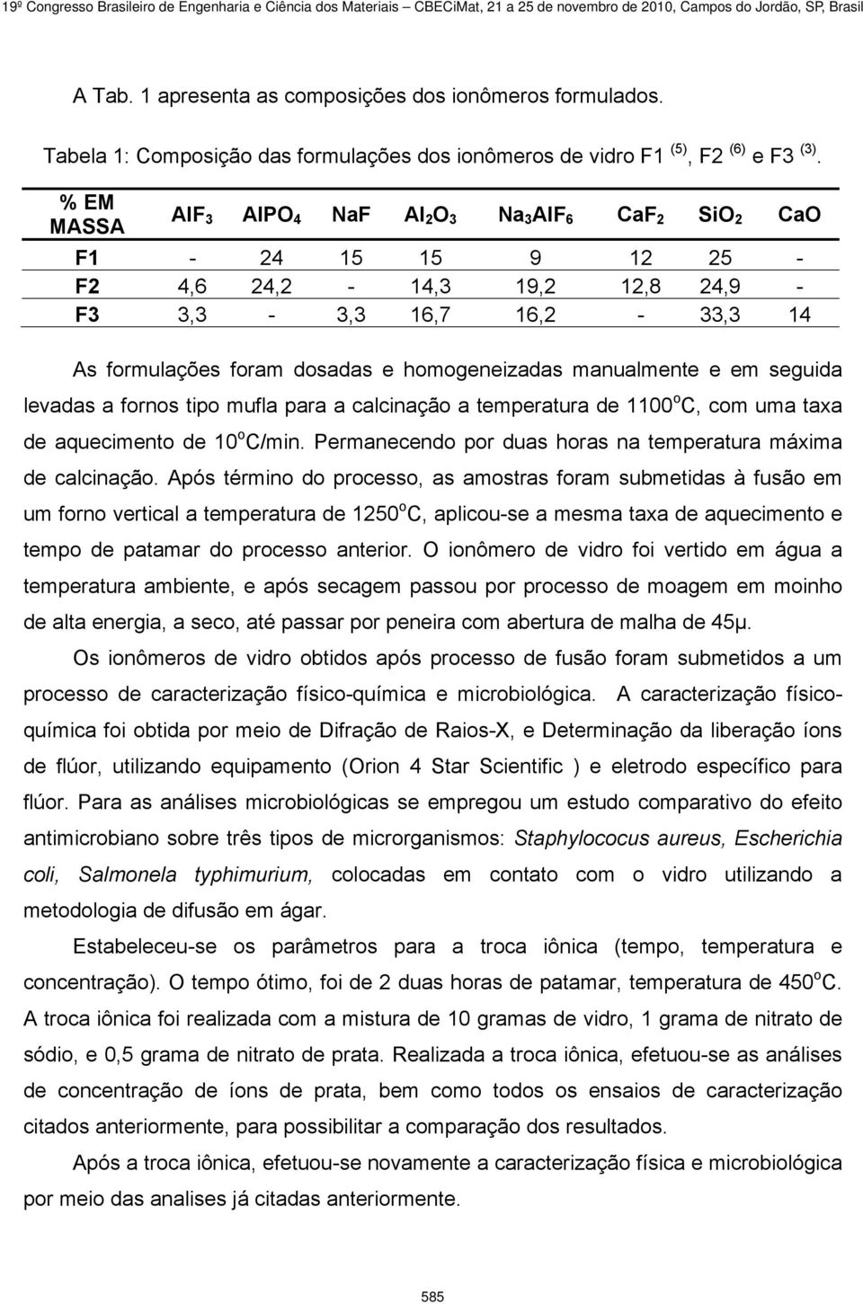 manualmente e em seguida levadas a fornos tipo mufla para a calcinação a temperatura de 1100 o C, com uma taxa de aquecimento de 10 o C/min.