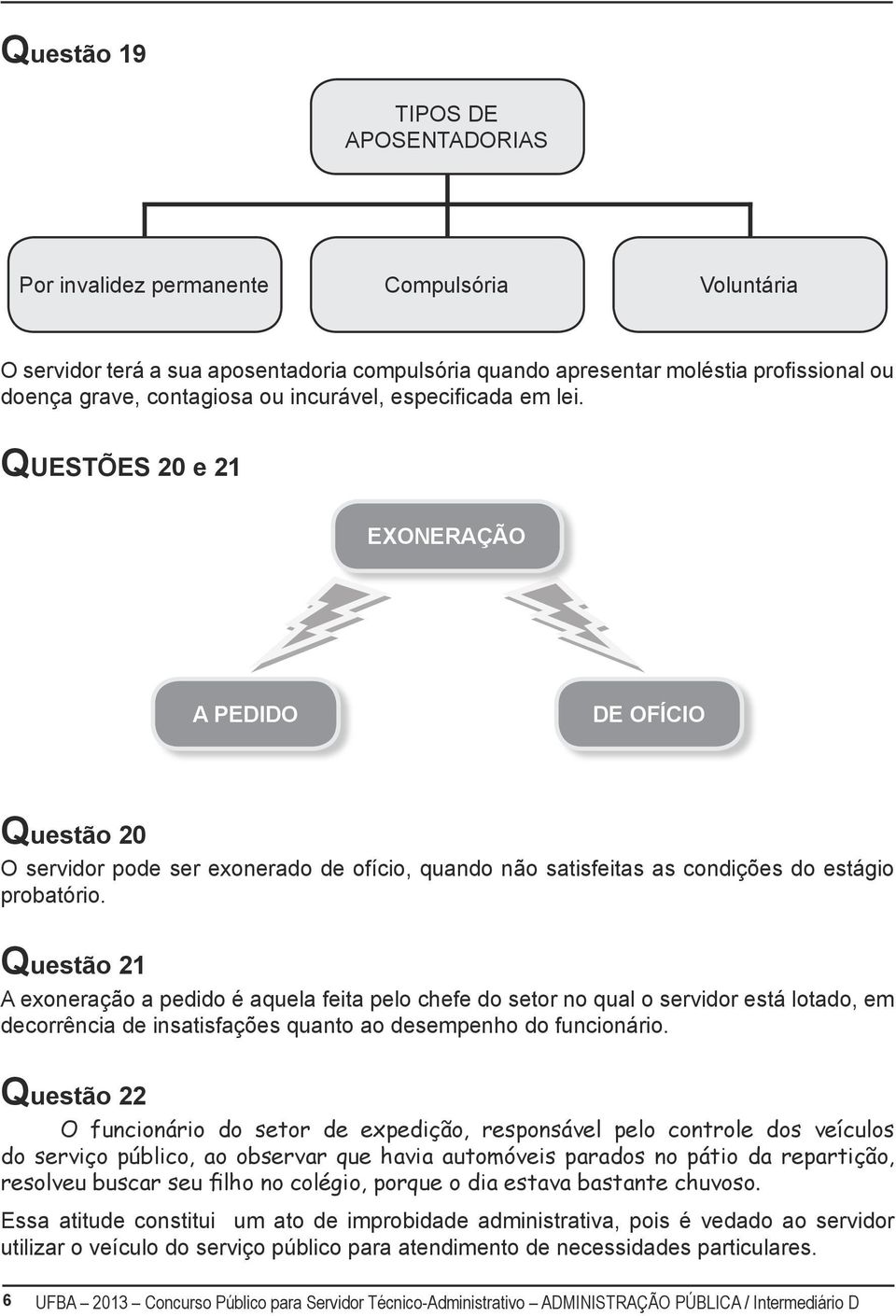 Questão 21 A exoneração a pedido é aquela feita pelo chefe do setor no qual o servidor está lotado, em decorrência de insatisfações quanto ao desempenho do funcionário.