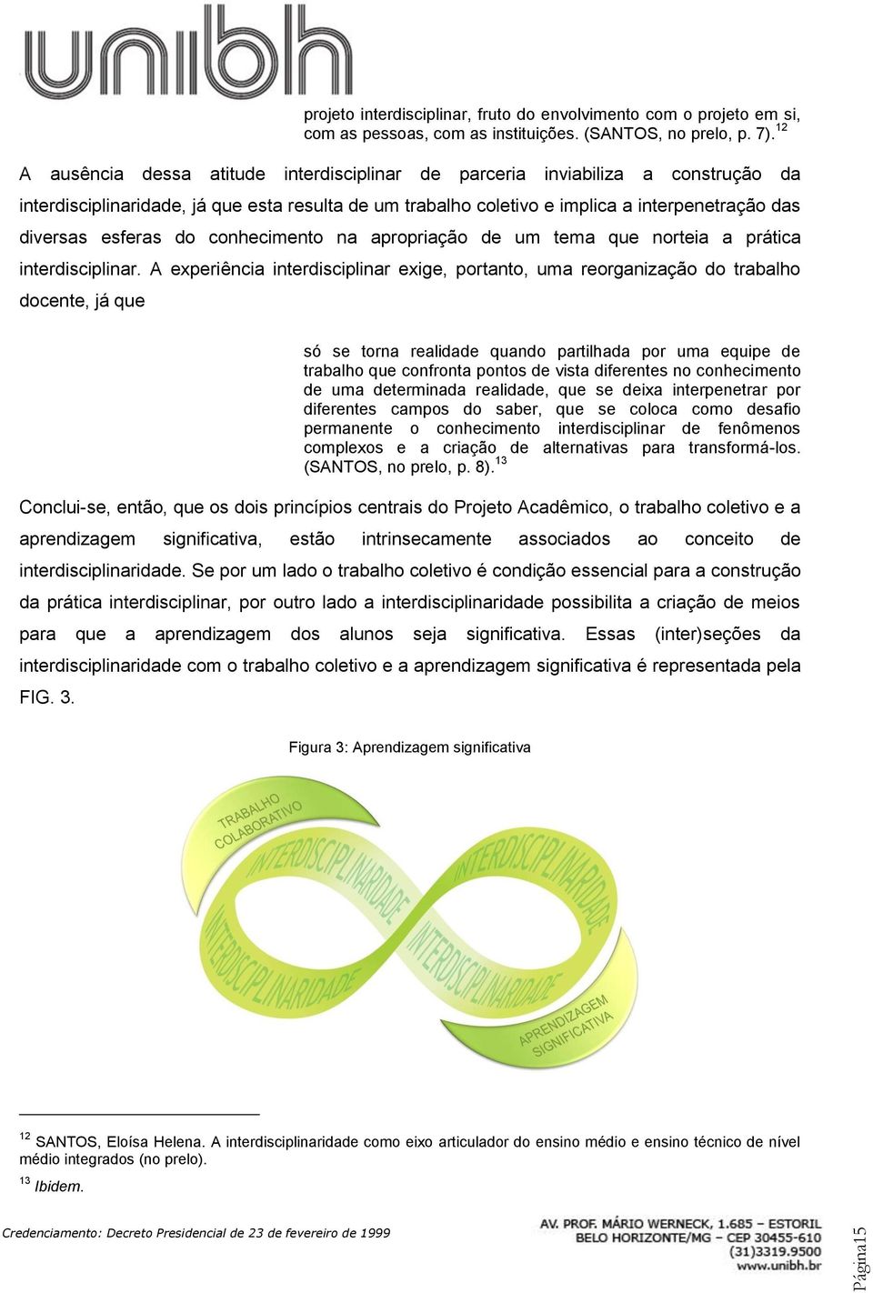 esferas do conhecimento na apropriação de um tema que norteia a prática interdisciplinar.