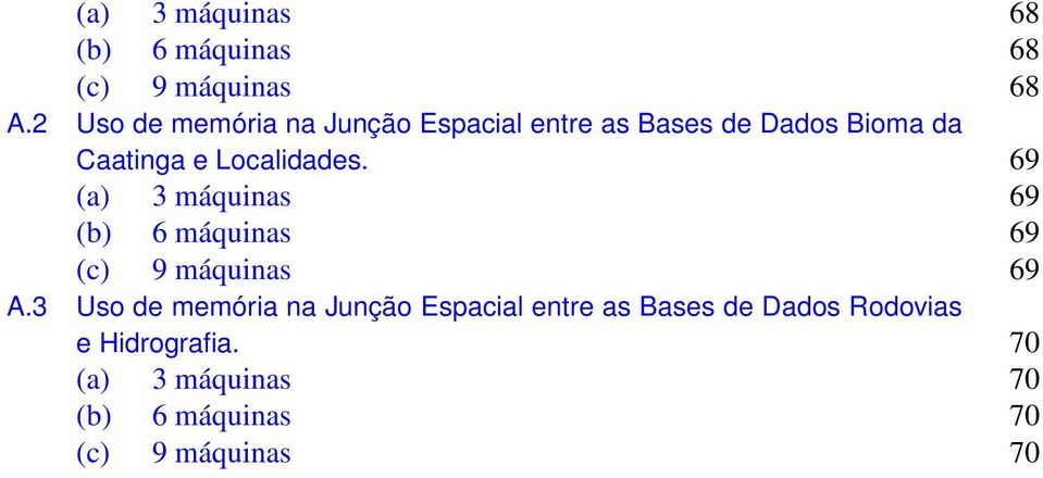 Localidades. 69 (a) 3 máquinas 69 (b) 6 máquinas 69 (c) 9 máquinas 69 A.