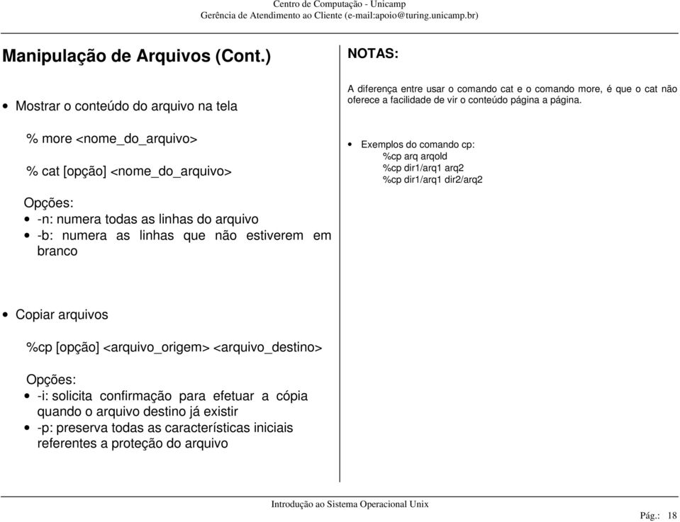 oferece a facilidade de vir o conteúdo página a página.