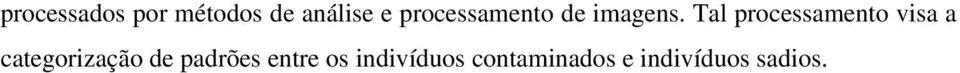 Tal processamento visa a categorização de