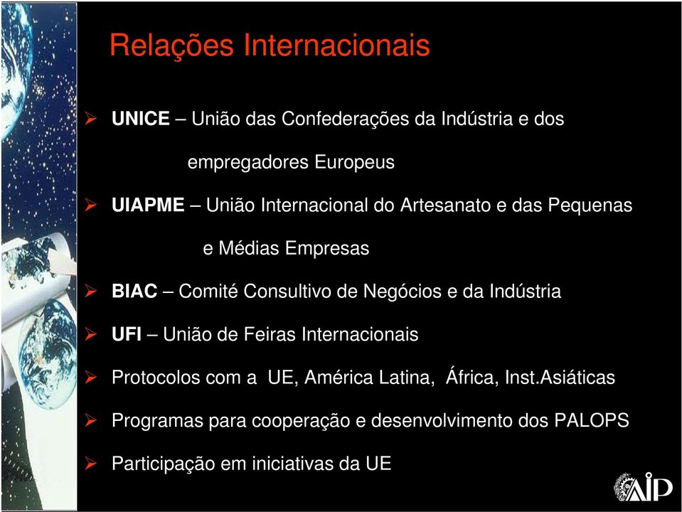 Negócios e da Indústria UFI União de Feiras Internacionais Protocolos com a UE, América Latina,