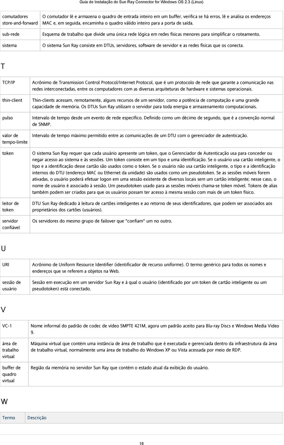 O sistema Sun Ray consiste em DTUs, servidores, software de servidor e as redes físicas que os conecta.