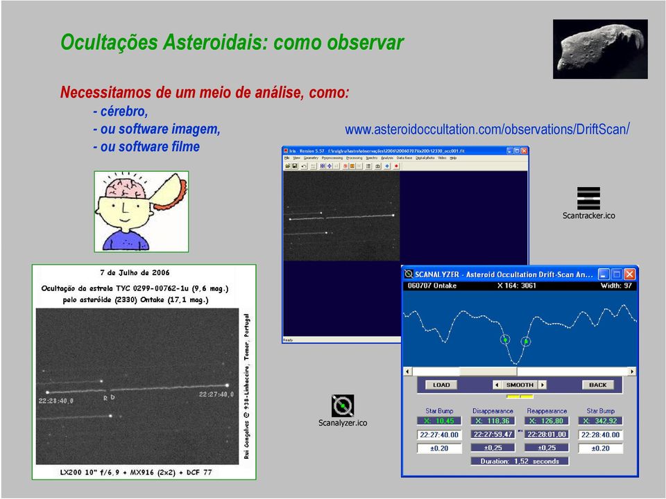 imagem, - ou software filme www.asteroidoccultation.