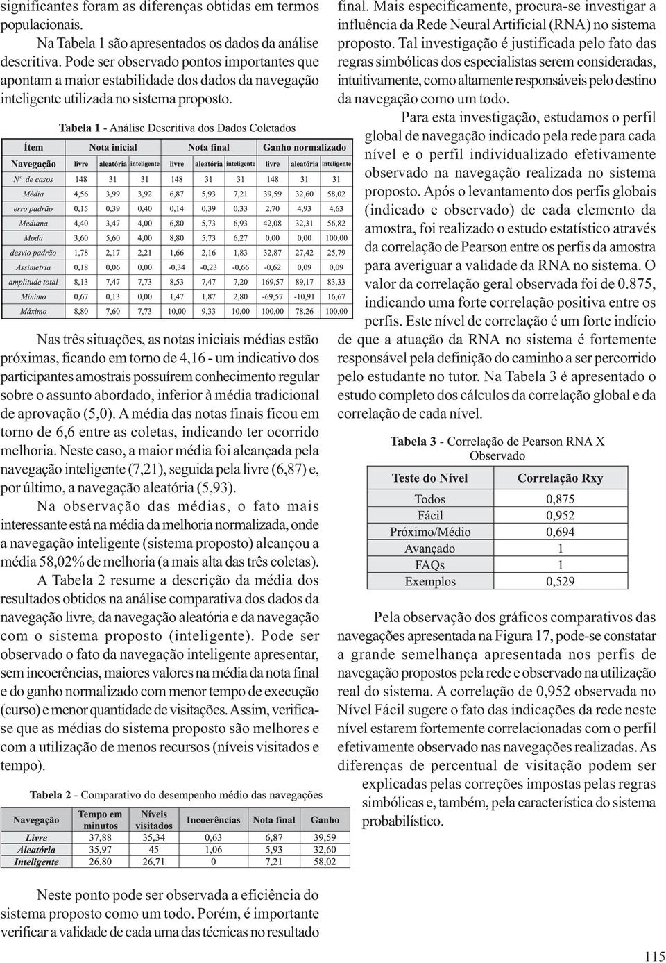 Nas três situações, as notas iniciais médias estão próximas, ficando em torno de 4,16 - um indicativo dos participantes amostrais possuírem conhecimento regular sobre o assunto abordado, inferior à