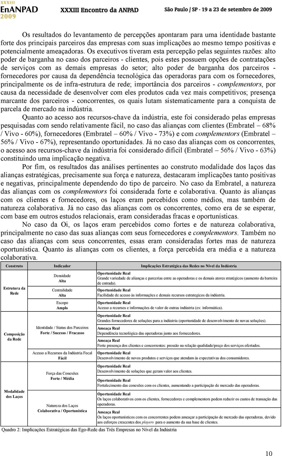 Os executivos tiveram esta percepção pelas seguintes razões: alto poder de barganha no caso dos parceiros - clientes, pois estes possuem opções de contratações de serviços com as demais empresas do