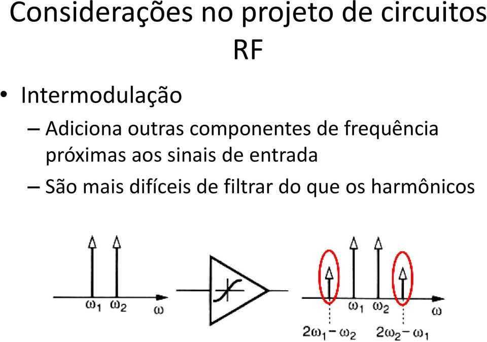 componentes de frequência próximas aos