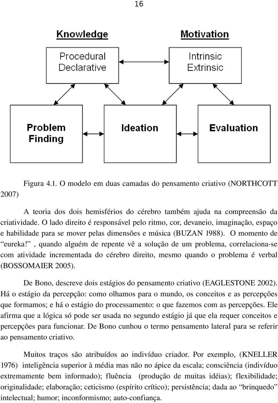 , quando alguém de repente vê a solução de um problema, correlaciona se com atividade incrementada do cérebro direito, mesmo quando o problema é verbal (BOSSOMAIER 2005).