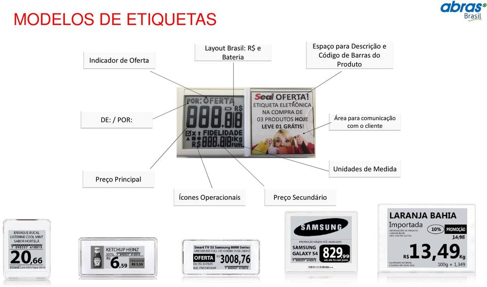 Produto DE: / POR: Área para comunicação com o cliente