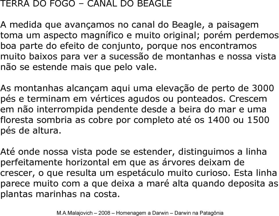 Crescem em não interrompida pendente desde a beira do mar e uma floresta sombria as cobre por completo até os 1400 ou 1500 pés de altura.