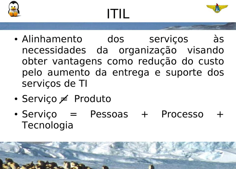 custo pelo aumento da entrega e suporte dos serviços