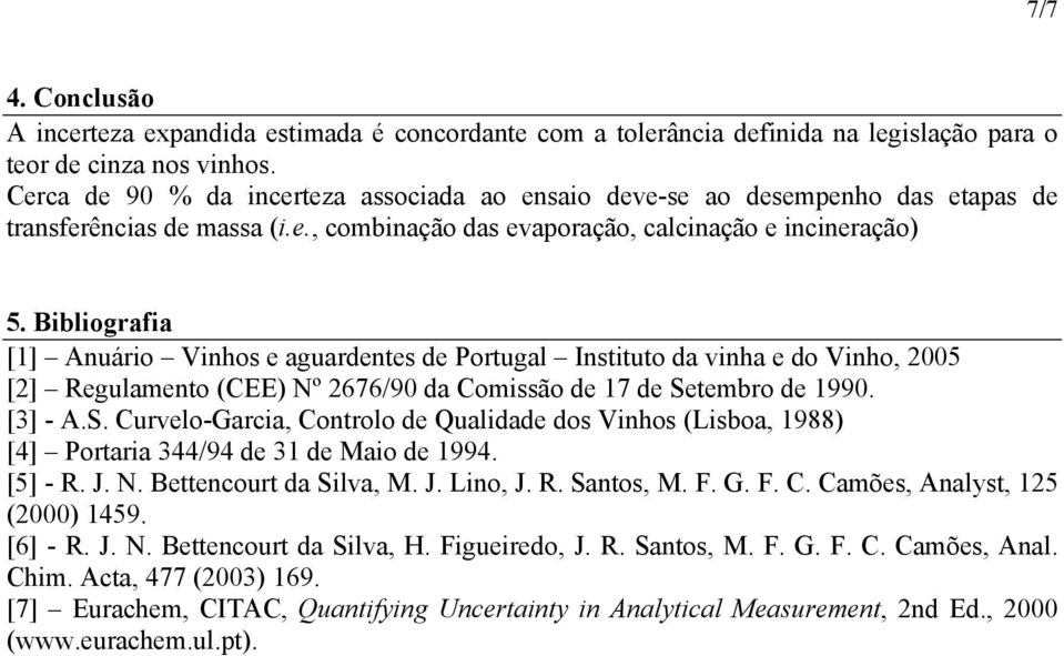 Bibliograia [1] Anário inhos e agardentes de Portgal Institto da vinha e do inho, 005 [] Reglamento (CEE) Nº 676/90 da Comissão de 17 de Se