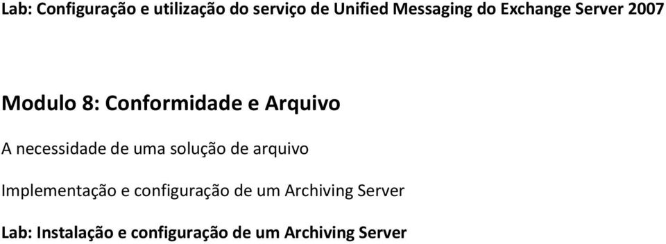 uma solução de arquivo Implementação e configuração de um