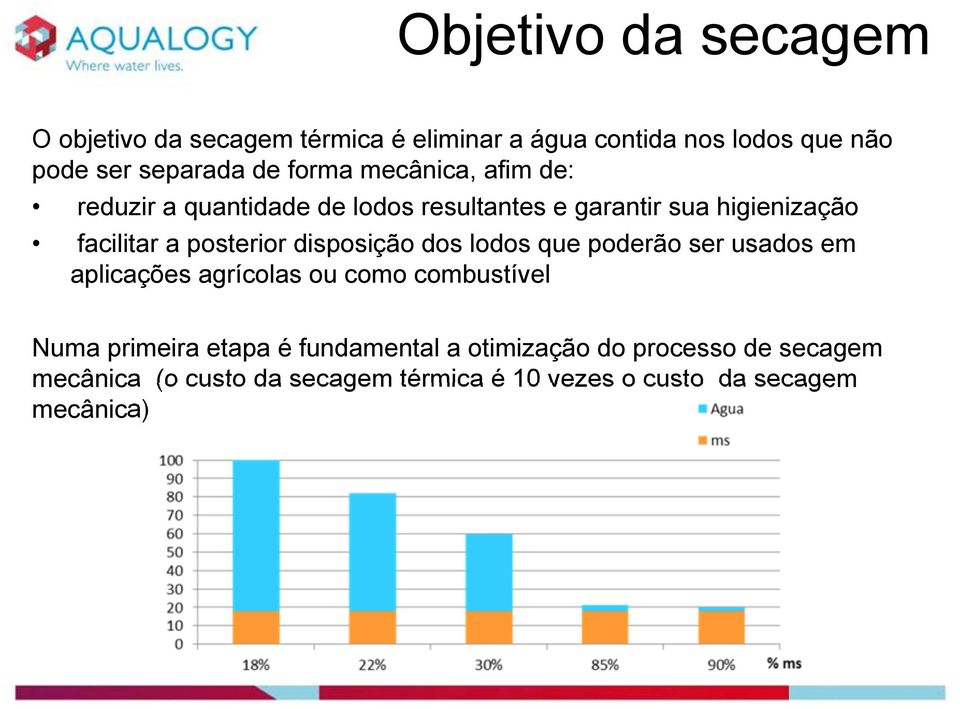 disposição dos lodos que poderão ser usados em aplicações agrícolas ou como combustível Numa primeira etapa é