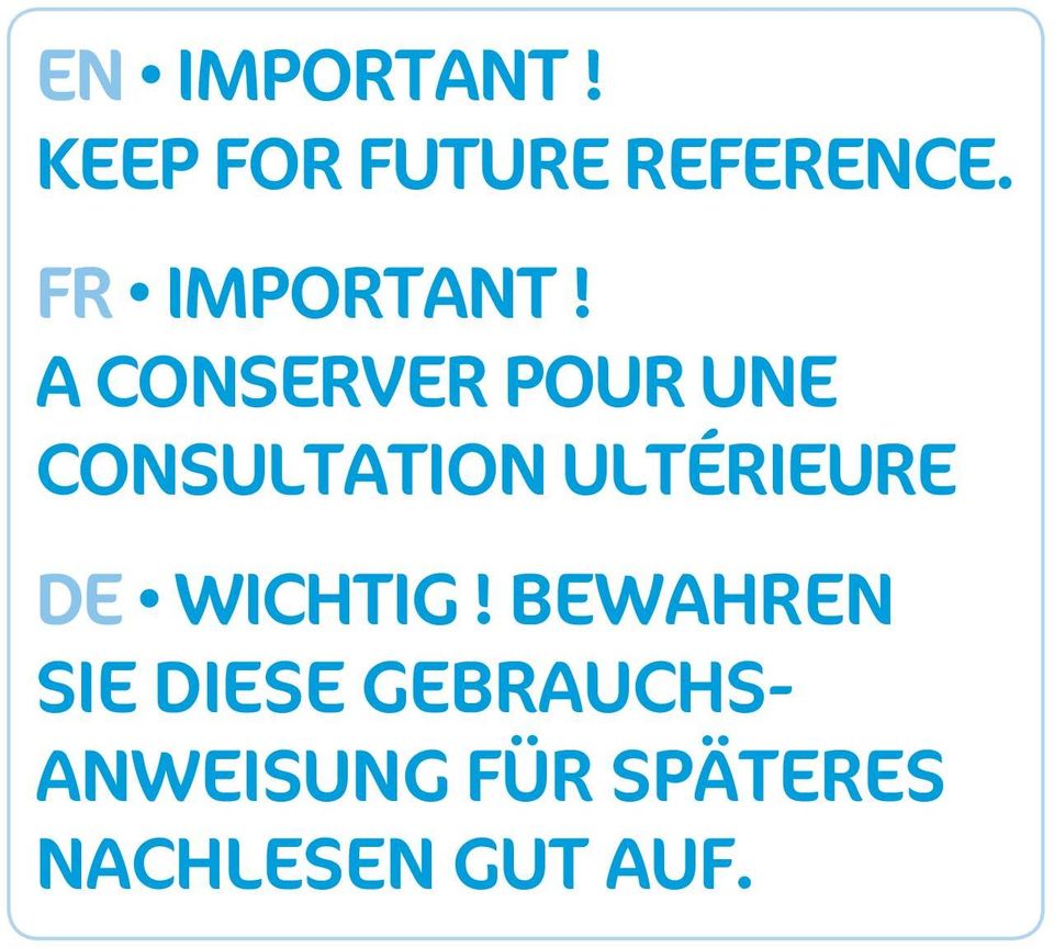 ULTÉRIEURE DE BEWAHREN SIE DIESE