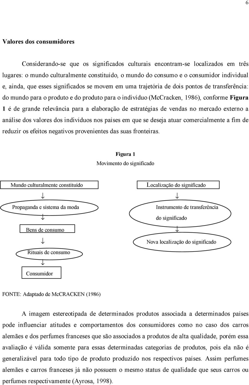 relevância para a elaboração de estratégias de vendas no mercado externo a análise dos valores dos indivíduos nos países em que se deseja atuar comercialmente a fim de reduzir os efeitos negativos