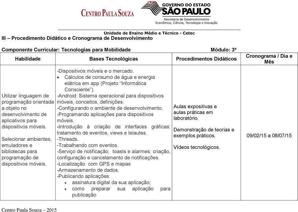 Cálculos de consumo de água e energia elátrica em app (Projeto Informática Consciente ). -Android: Sistema operacional para dispositivos móveis, conceitos, definições.