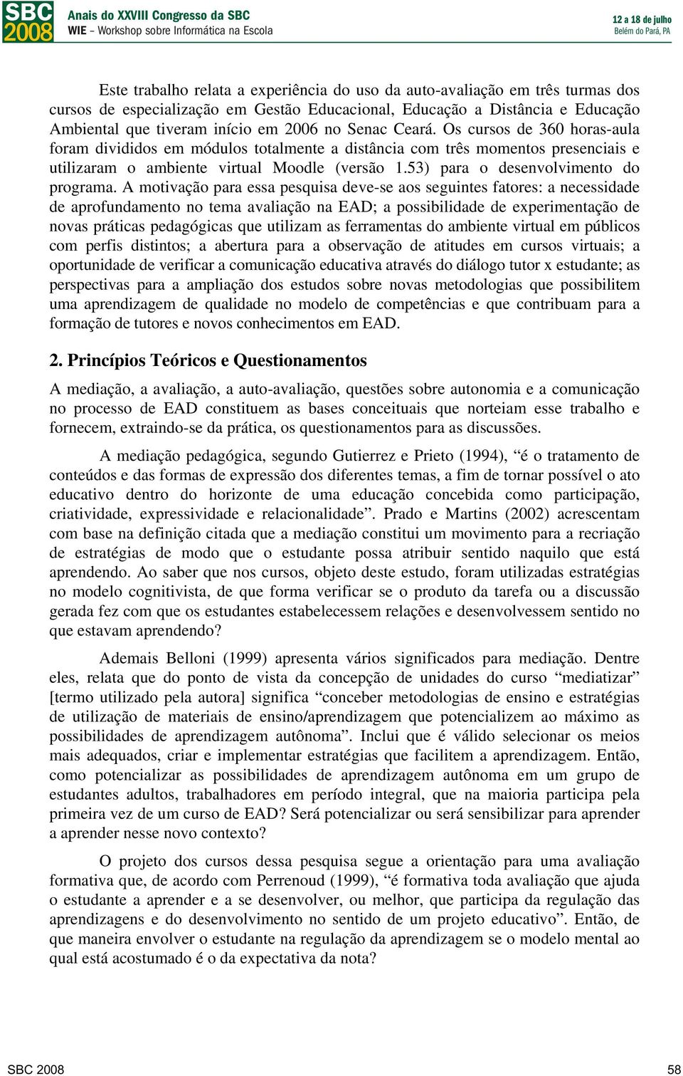 53) para o desenvolvimento do programa.