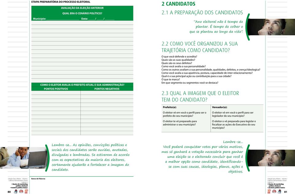 COMO O ELEITOR AVALIA O PREFEITO ATUAL E SUA ADMINISTRAÇÃO? PONTOS POSITIVOS PONTOS NEGATIVOS O que você defende e acredita? Quais são as suas qualidades? Quais são os seus defeitos?